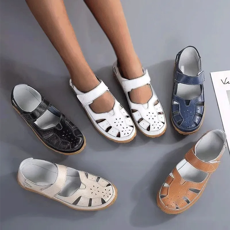Nanccy Split Casual Loafers Closed Toe  Comfortable Walking  Sandals