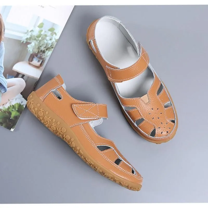 Nanccy Split Casual Loafers Closed Toe  Comfortable Walking  Sandals