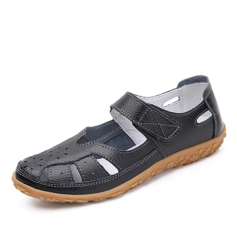 Nanccy Split Casual Loafers Closed Toe  Comfortable Walking  Sandals