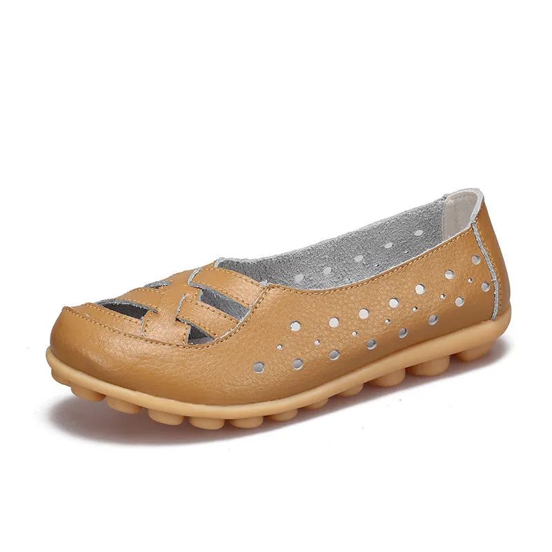 Nanccy Summer Flat-bottomed Sandals Hollow Shoes