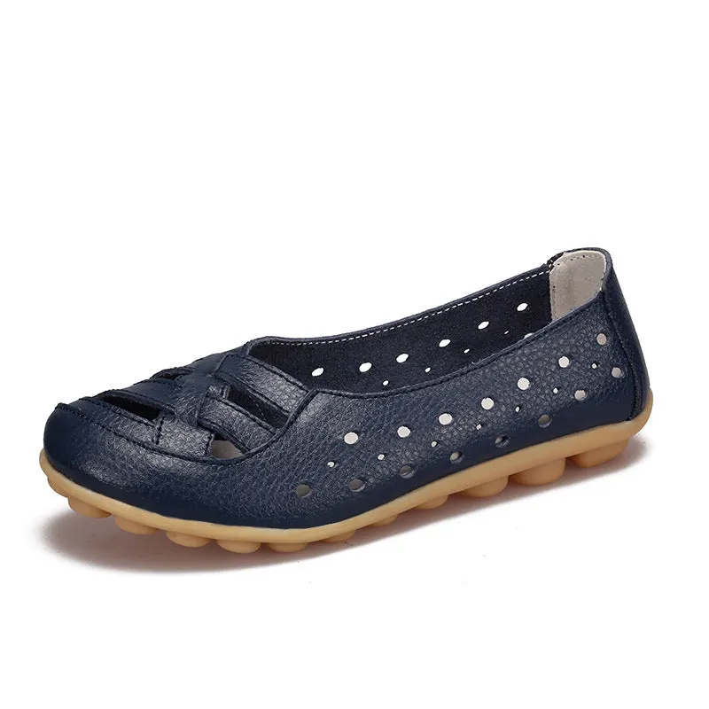 Nanccy Summer Flat-bottomed Sandals Hollow Shoes