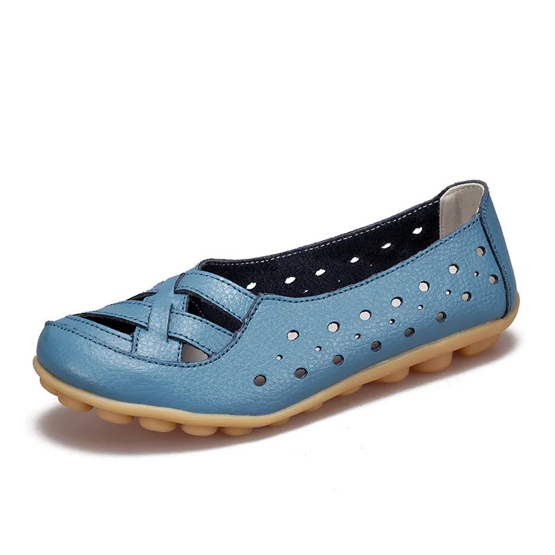 Nanccy Summer Flat-bottomed Sandals Hollow Shoes