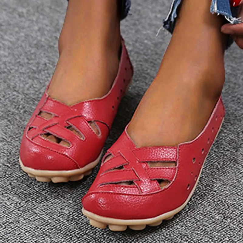 Nanccy Summer Flat-bottomed Sandals Hollow Shoes