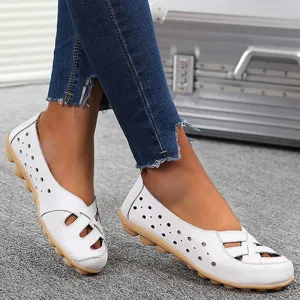 Nanccy Summer Flat-bottomed Sandals Hollow Shoes