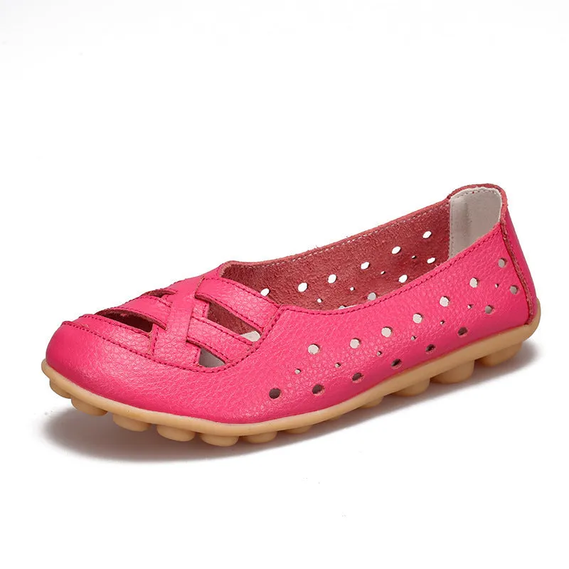 Nanccy Summer Flat-bottomed Sandals Hollow Shoes