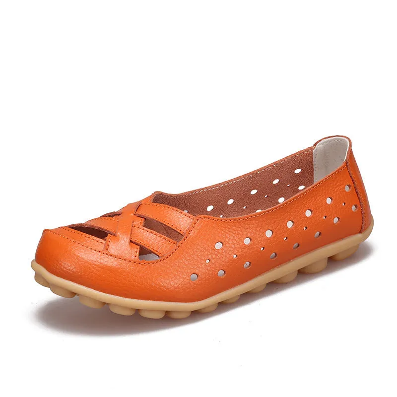 Nanccy Summer Flat-bottomed Sandals Hollow Shoes