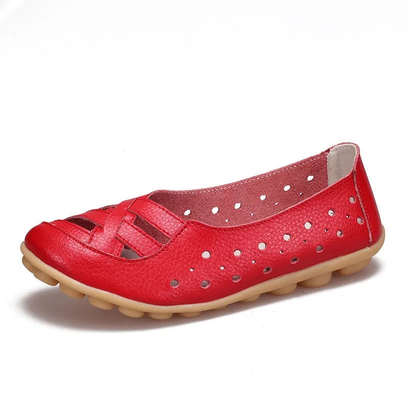 Nanccy Summer Flat-bottomed Sandals Hollow Shoes