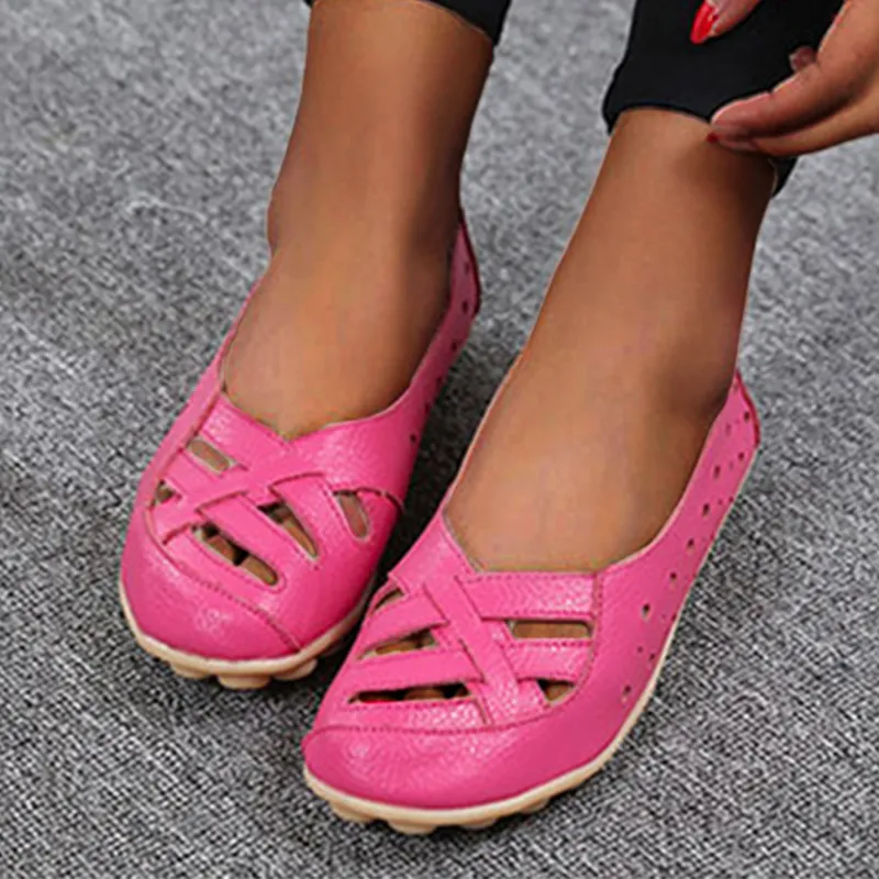 Nanccy Summer Flat-bottomed Sandals Hollow Shoes