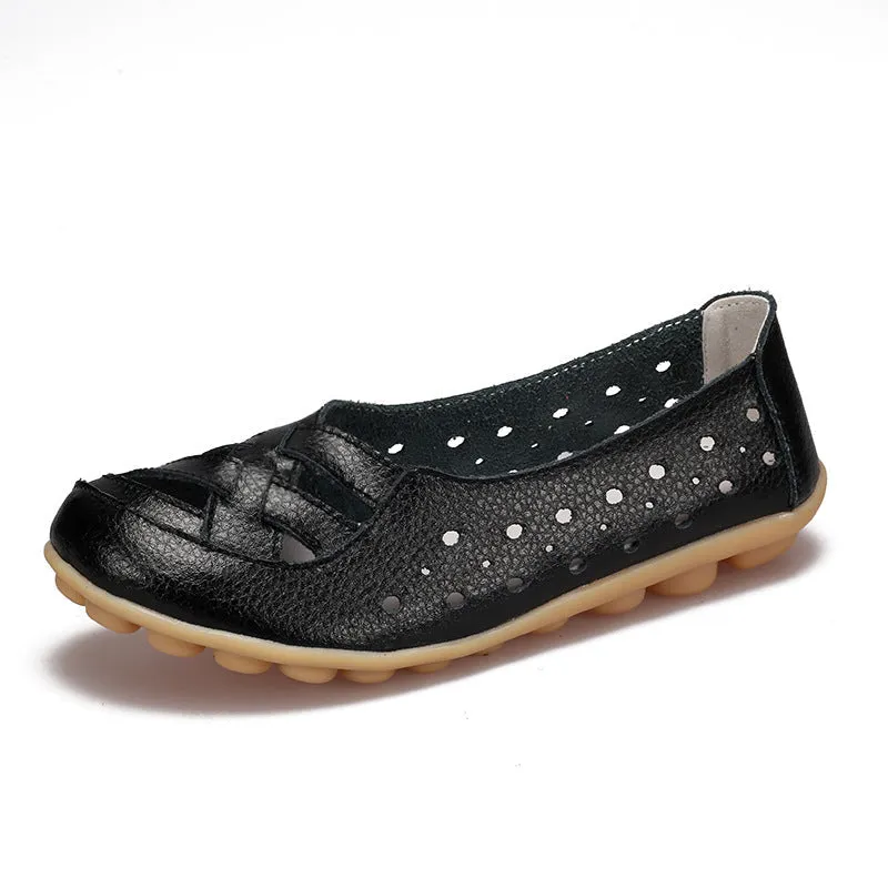 Nanccy Summer Flat-bottomed Sandals Hollow Shoes