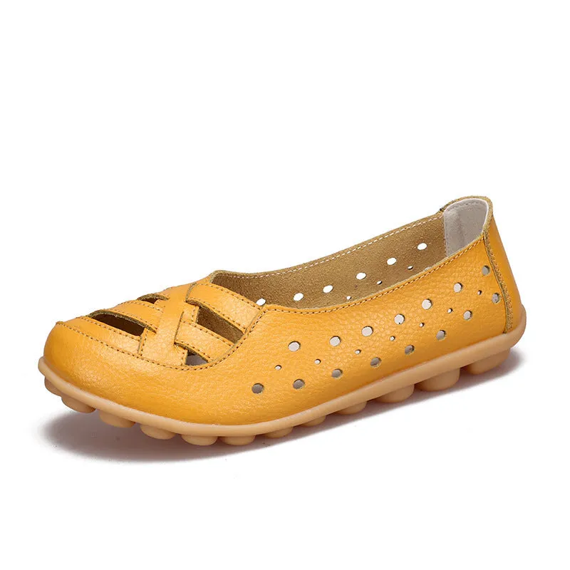 Nanccy Summer Flat-bottomed Sandals Hollow Shoes