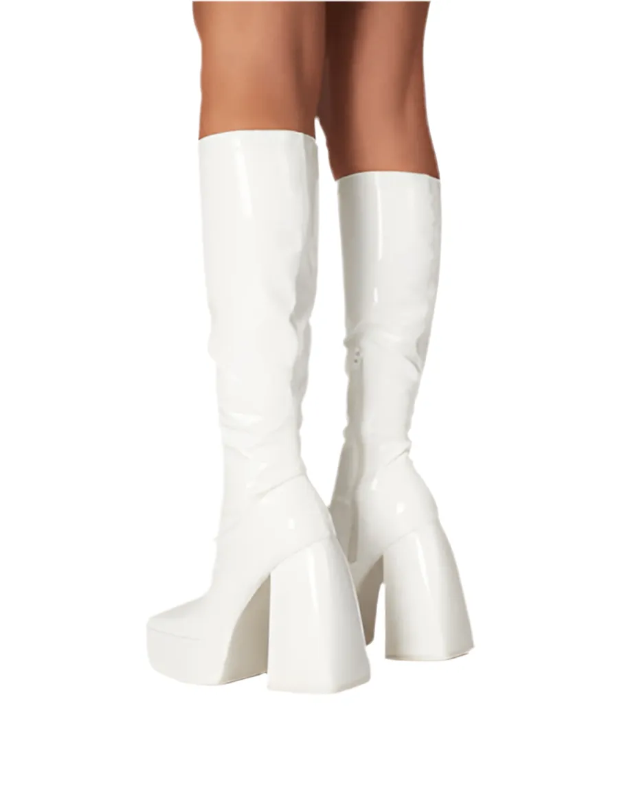 PUBLIC DESIRE - HEARTBEAT  -  WHITE PATENT