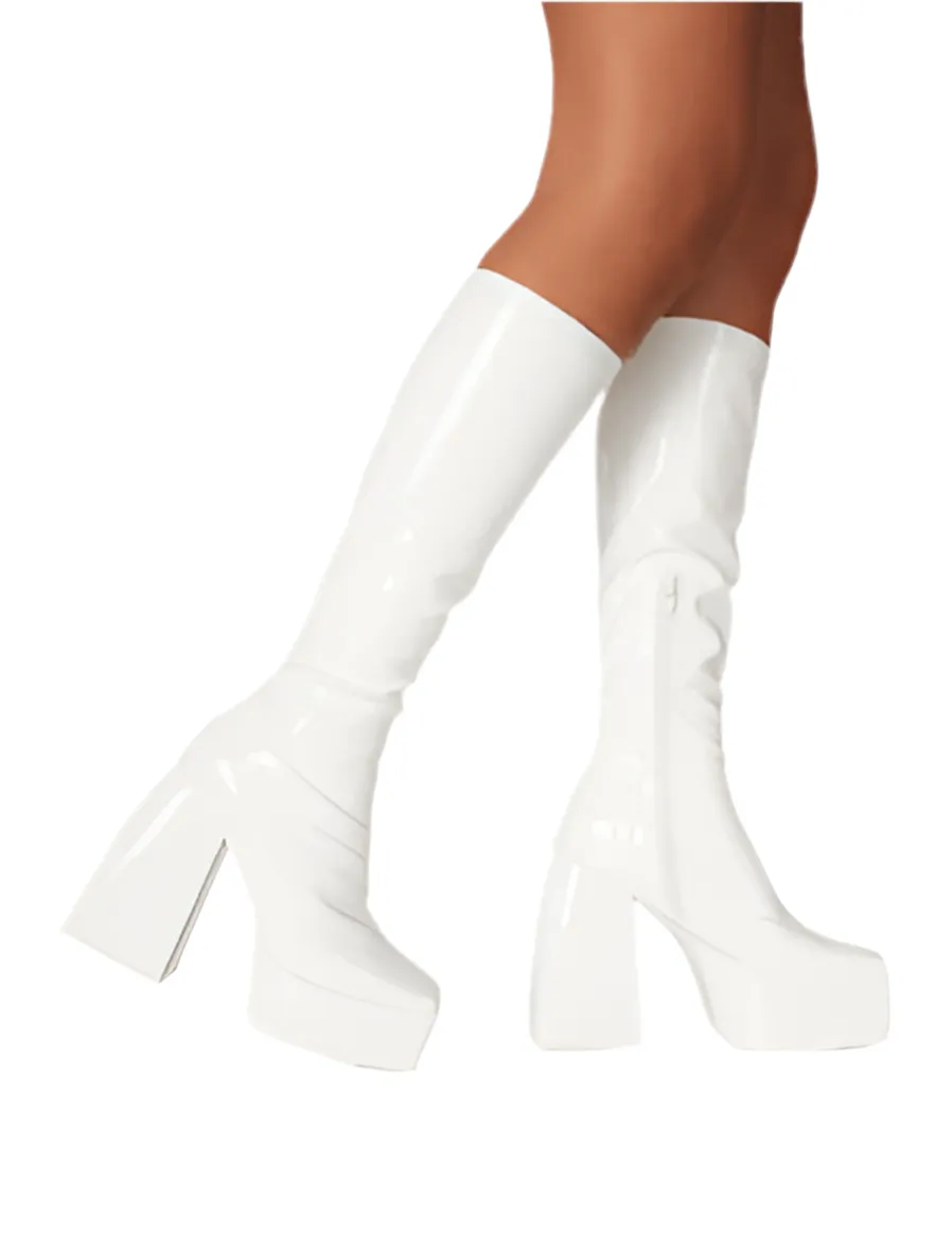 PUBLIC DESIRE - HEARTBEAT  -  WHITE PATENT