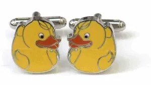 Quack Quack Rubber Duck Cufflinks by Sarah Graham