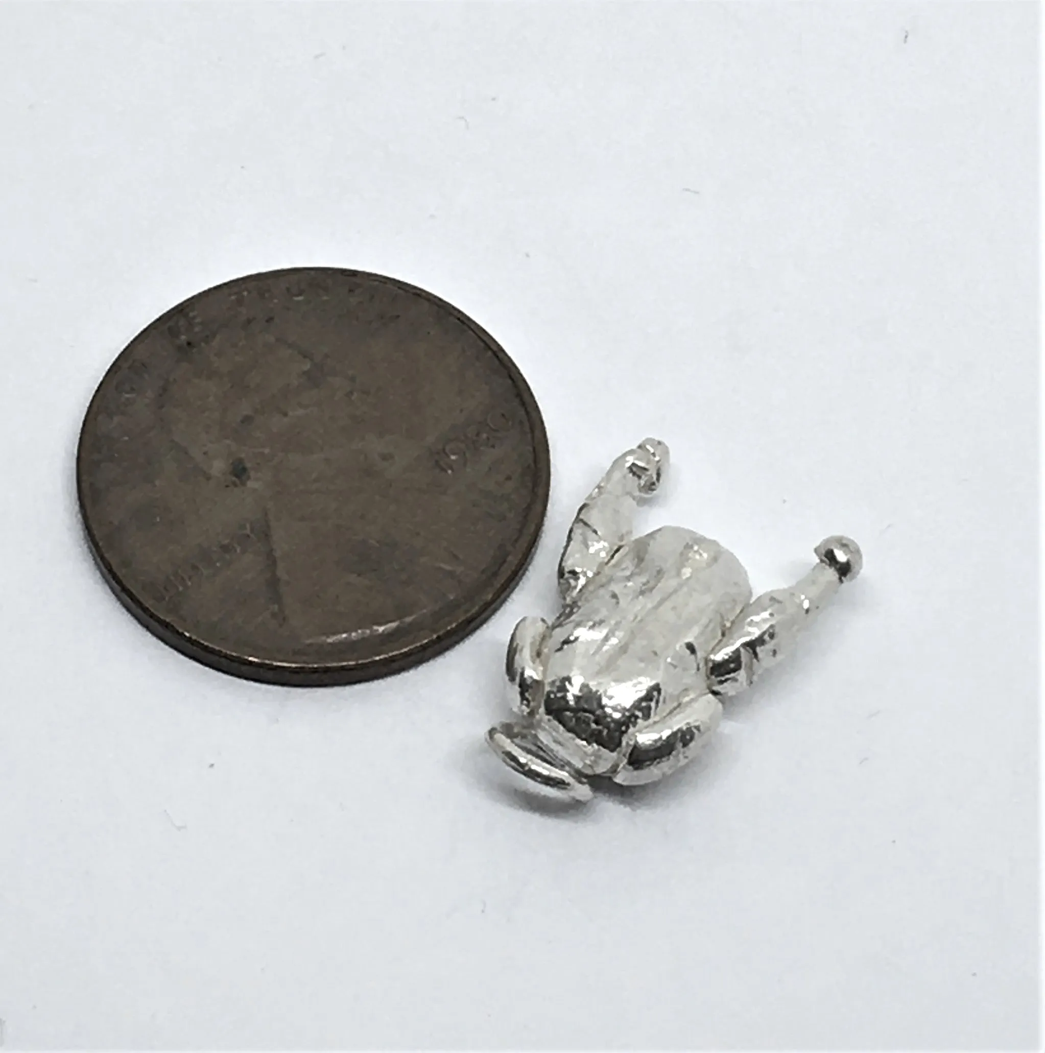 Roast Duck Charm in Sterling Silver