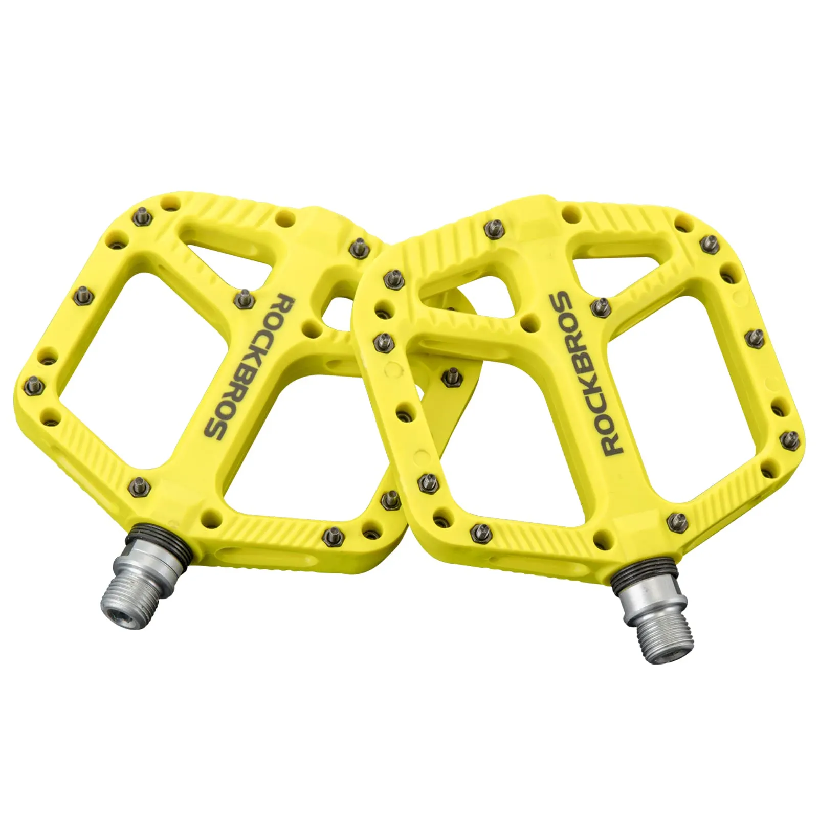 ROCKBROS Bike Pedals Nylon Fiber 9/16 Cycling Wide Platform Flat