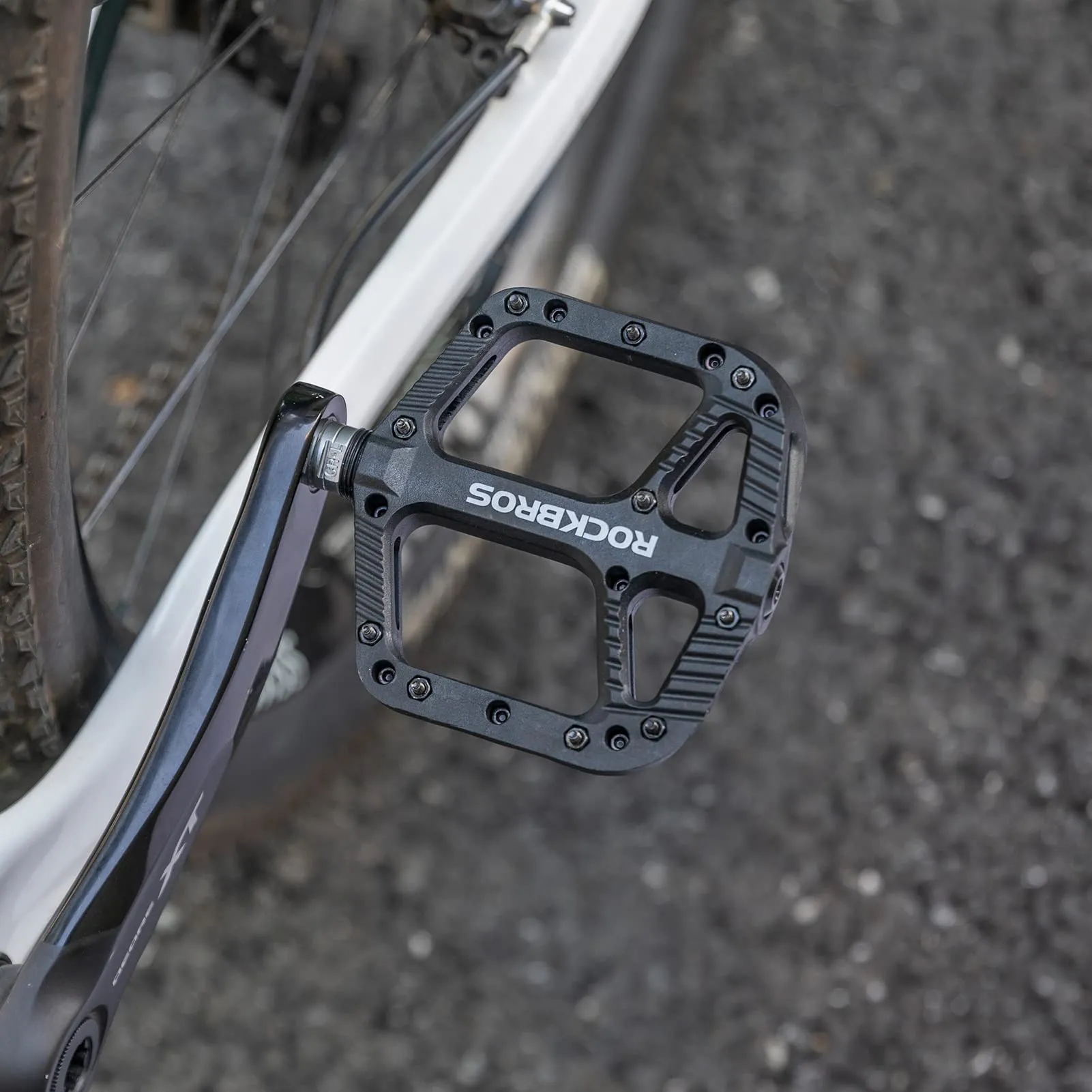 ROCKBROS Bike Pedals Nylon Fiber 9/16 Cycling Wide Platform Flat