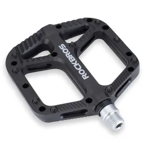 ROCKBROS Bike Pedals Nylon Fiber 9/16 Cycling Wide Platform Flat
