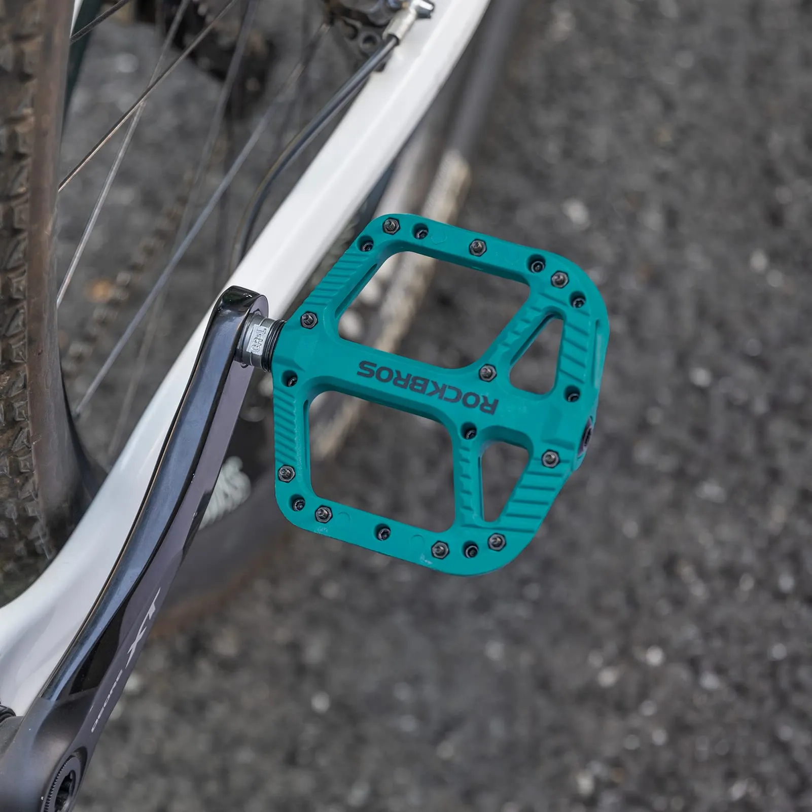 ROCKBROS Bike Pedals Nylon Fiber 9/16 Cycling Wide Platform Flat