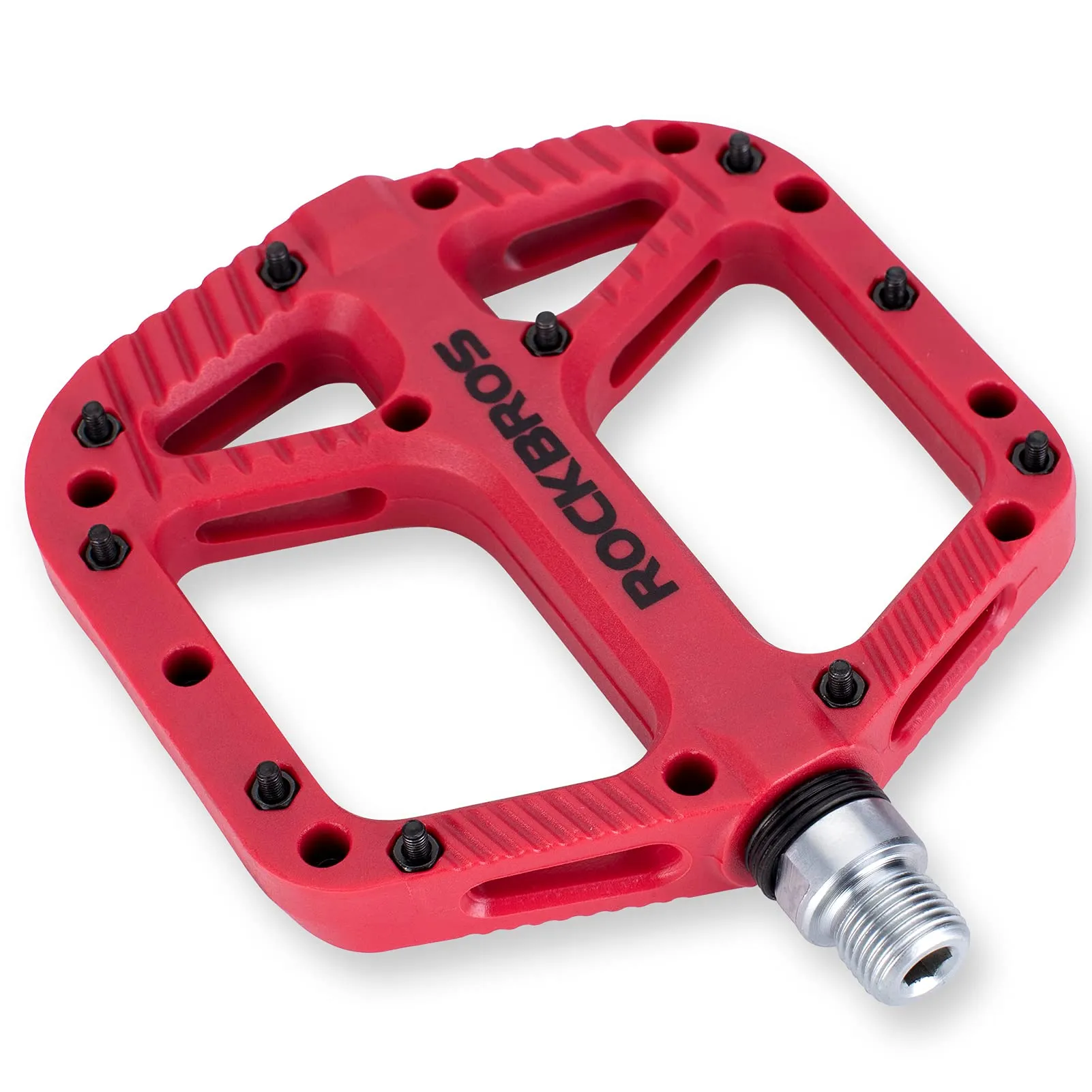 ROCKBROS Bike Pedals Nylon Fiber 9/16 Cycling Wide Platform Flat