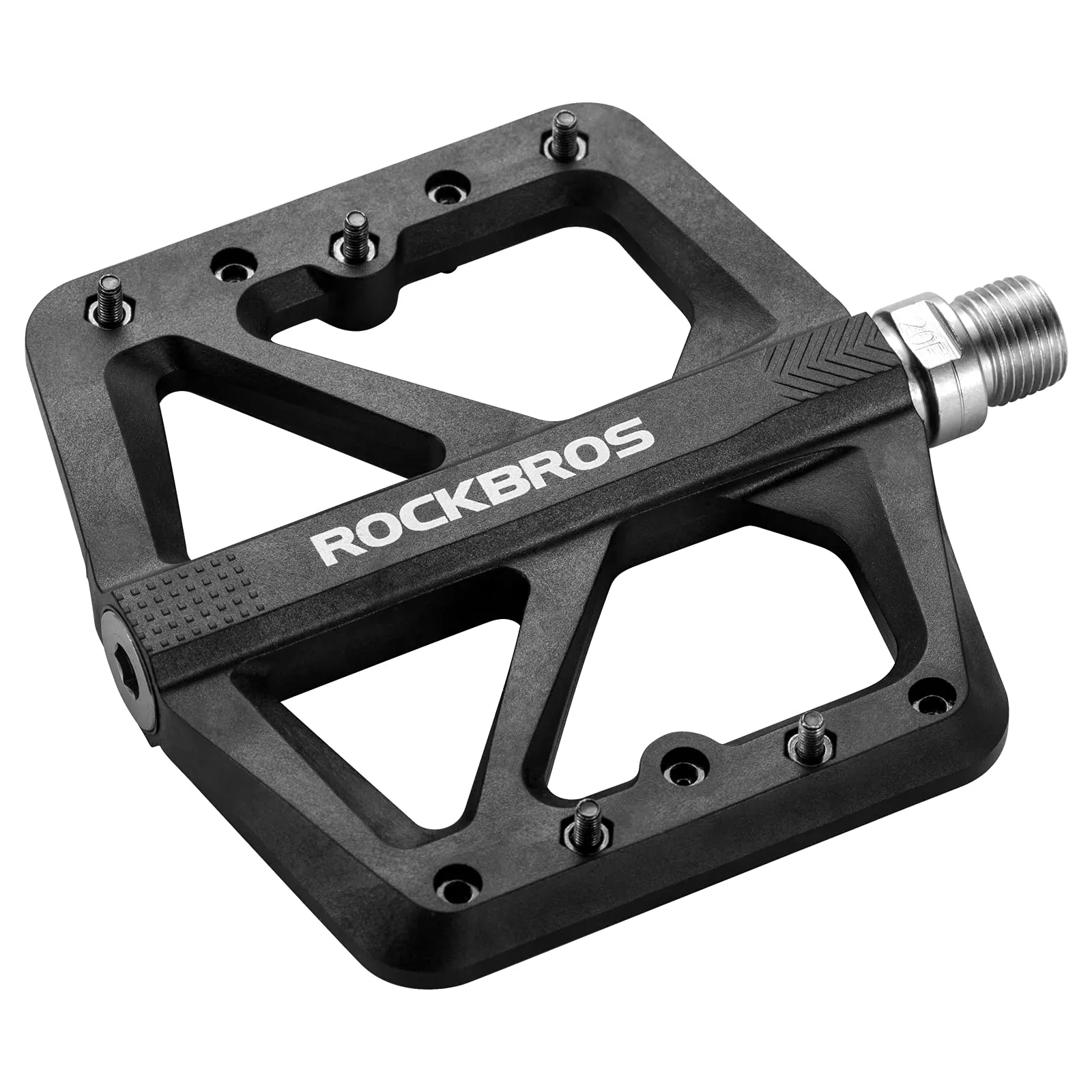 ROCKBROS Bike Pedals Nylon Fiber 9/16 Cycling Wide Platform Flat