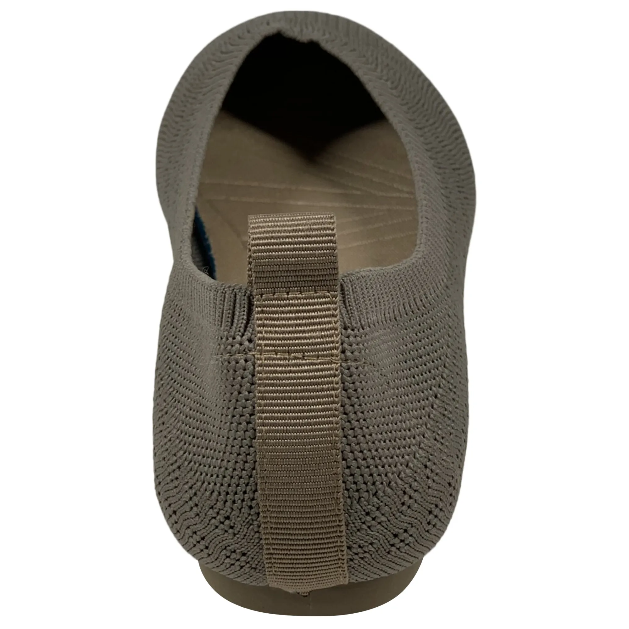 SOBEYO Sweater Round Toe Ballet Flats Soft Foldable Sole Taupe