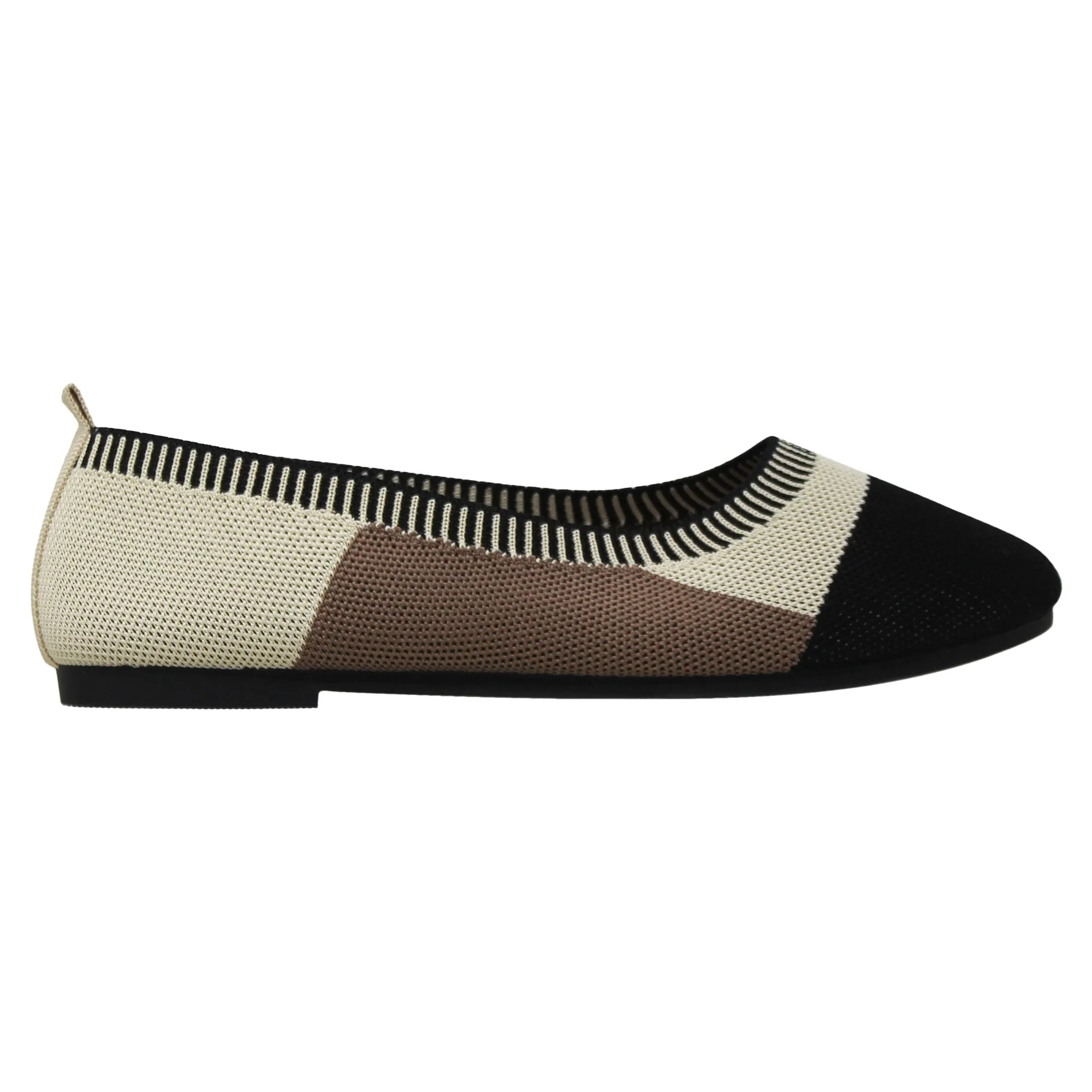 SOBEYO Women's Ballet Flats Sweater Soft Rubber Sole Slip On Casual Shoes Leopard