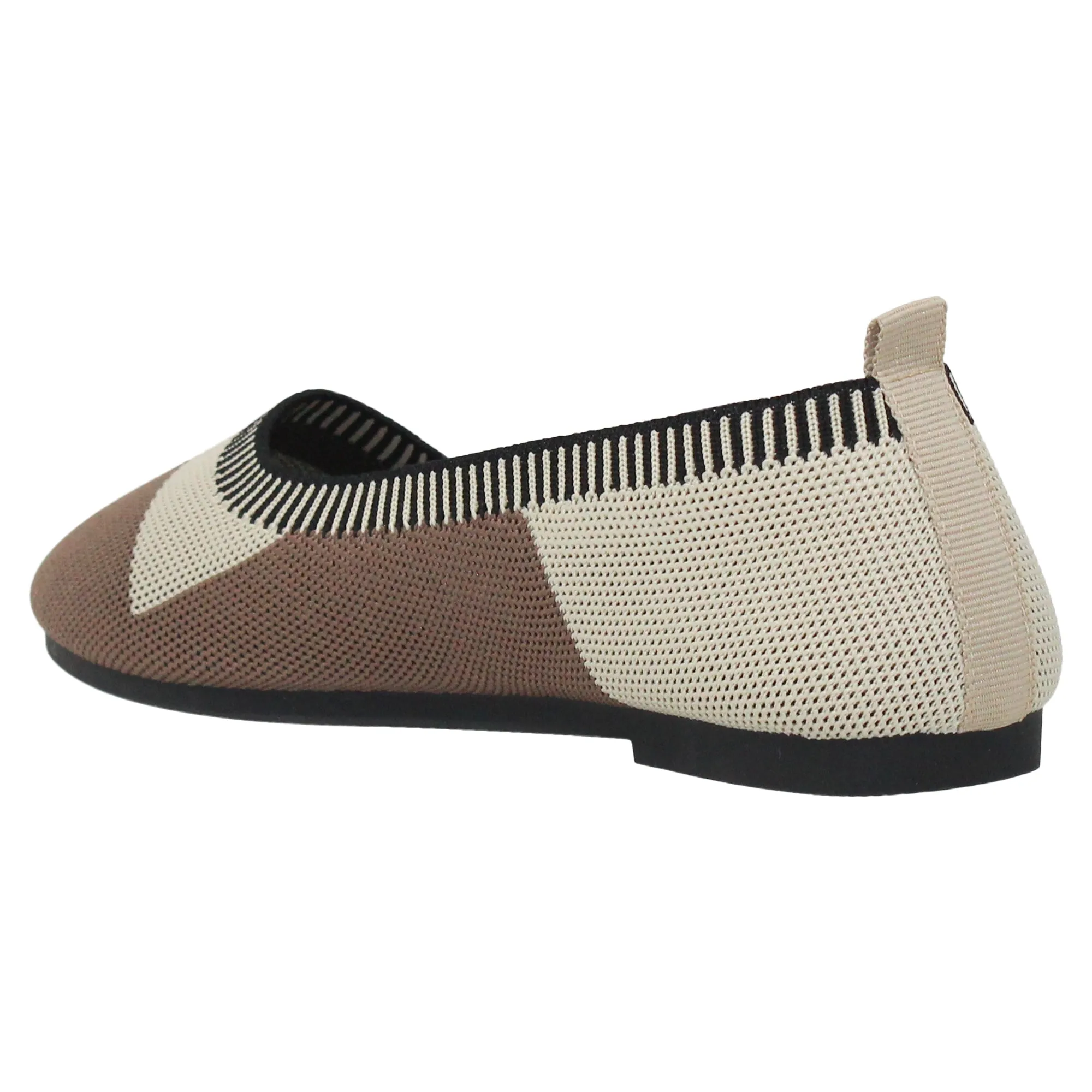 SOBEYO Women's Ballet Flats Sweater Soft Rubber Sole Slip On Casual Shoes Leopard