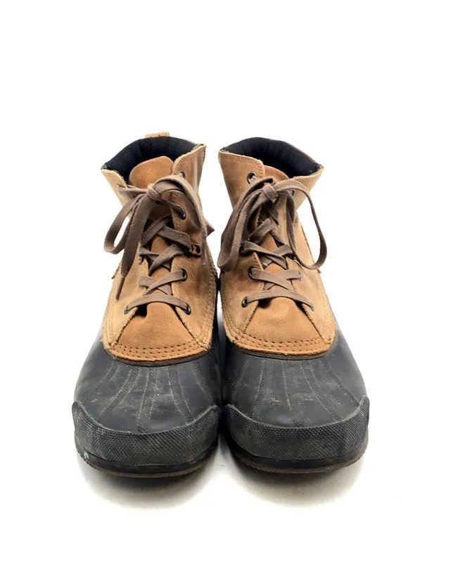 Sorel Men's Ankeny NM2101-286 Brown Black Lace-Up Duck Boots - Size 12