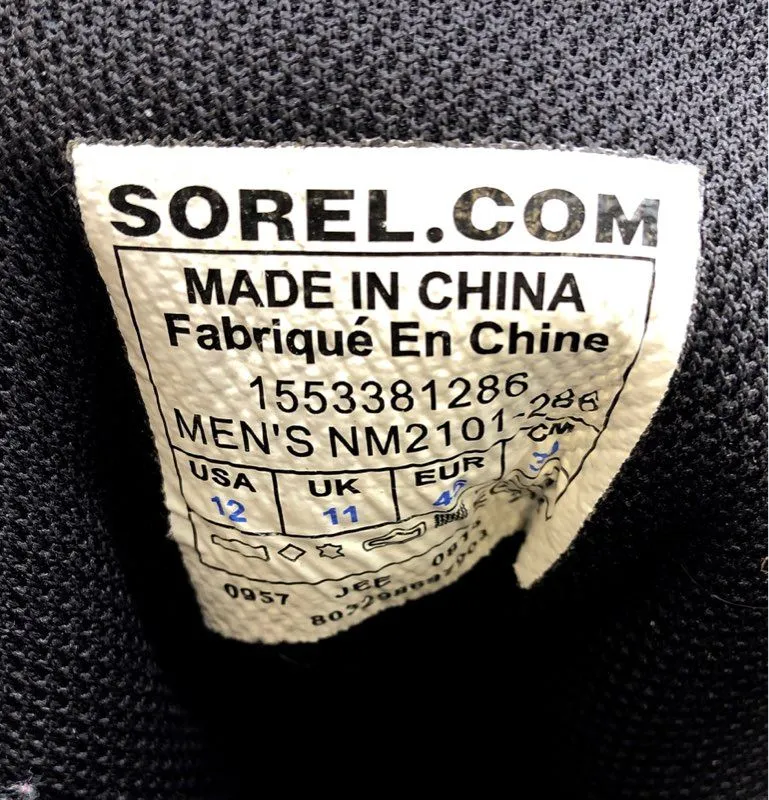 Sorel Men's Ankeny NM2101-286 Brown Black Lace-Up Duck Boots - Size 12
