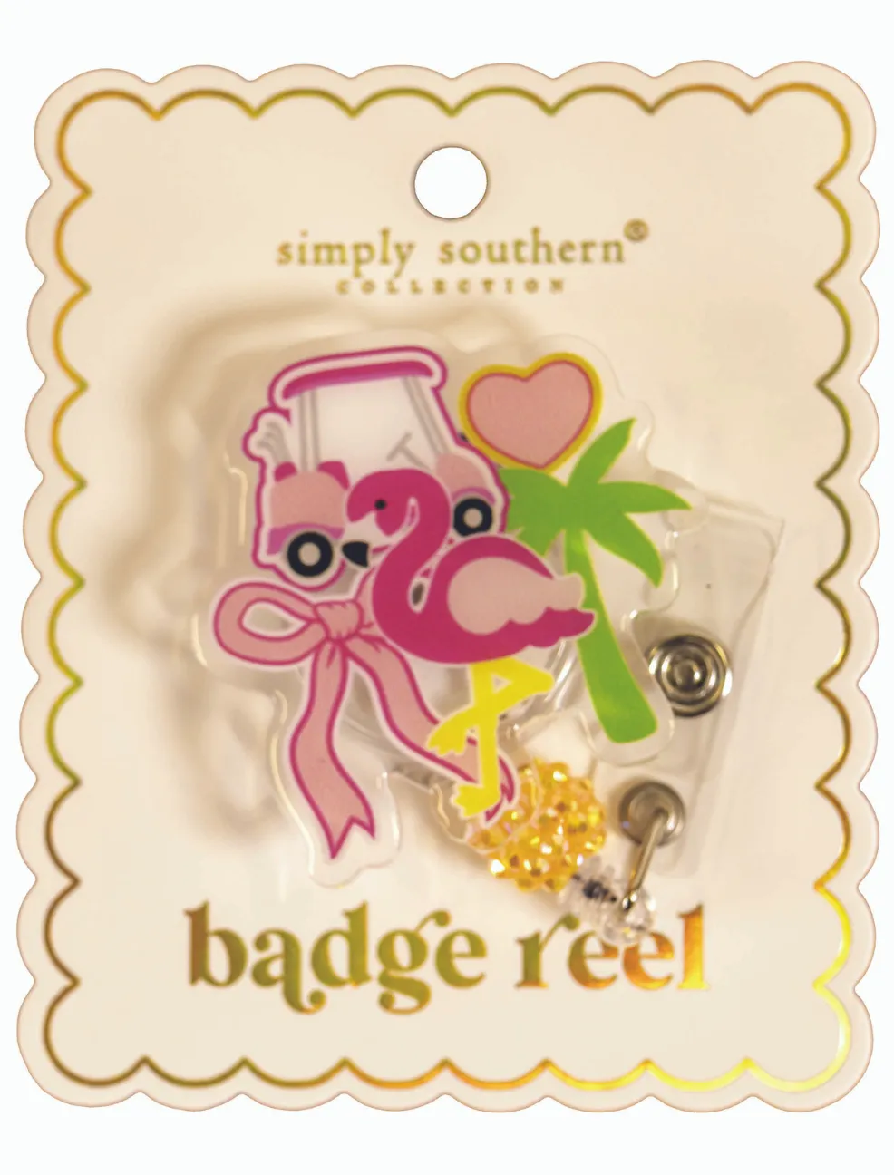 Sparkly Name Badge with Clip and Reel In 14 Options