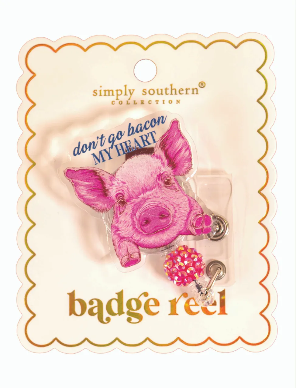 Sparkly Name Badge with Clip and Reel In 14 Options