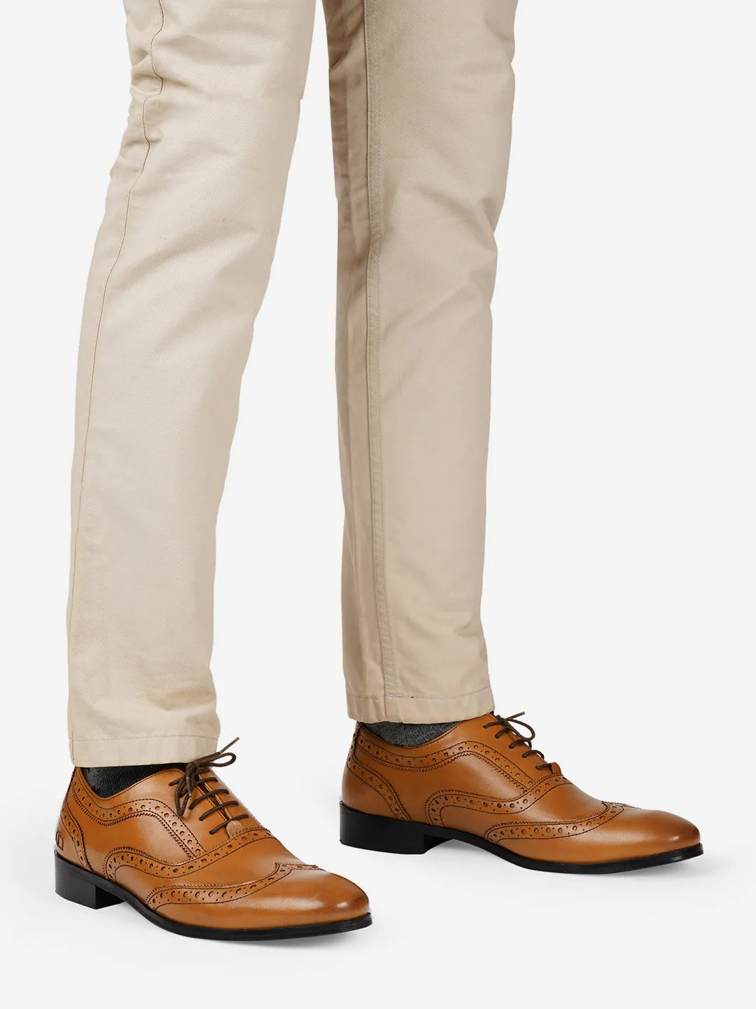 Tan Leather Formal Borgues