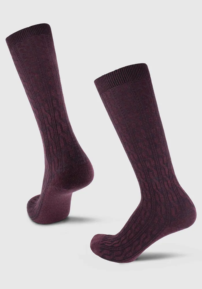 Tilly Over The Calf Cable Knit Sock
