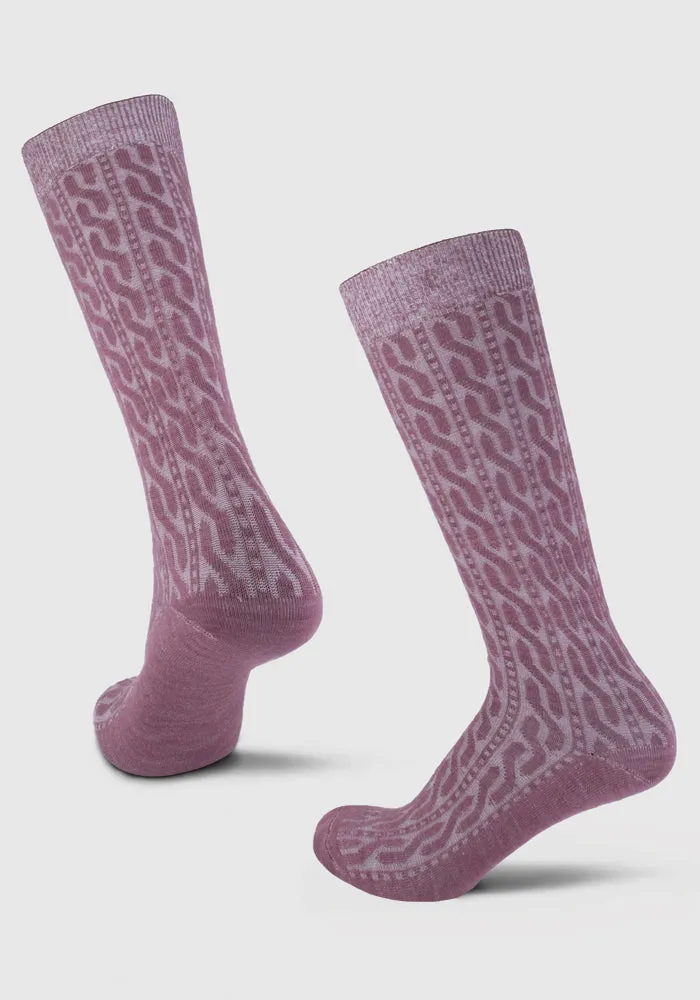 Tilly Over The Calf Cable Knit Sock