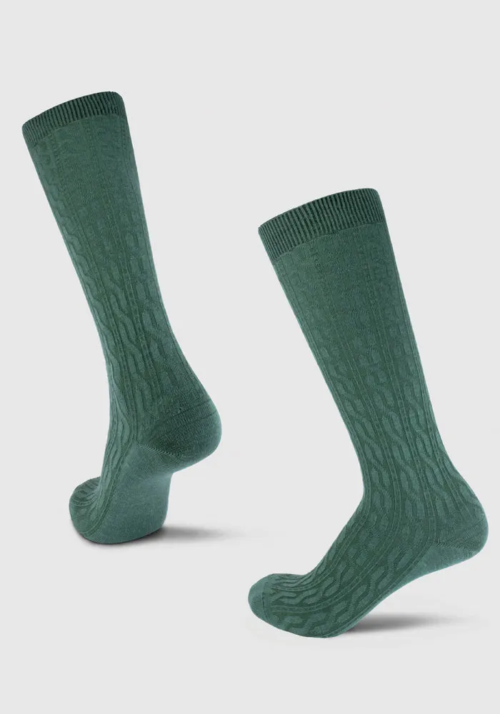 Tilly Over The Calf Cable Knit Sock