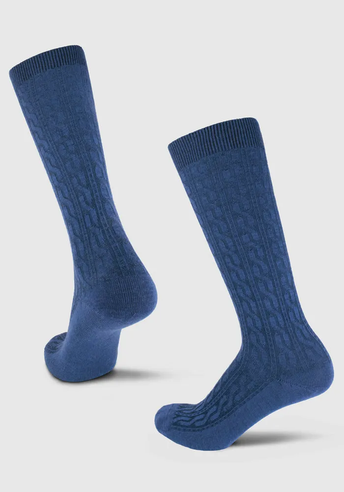 Tilly Over The Calf Cable Knit Sock