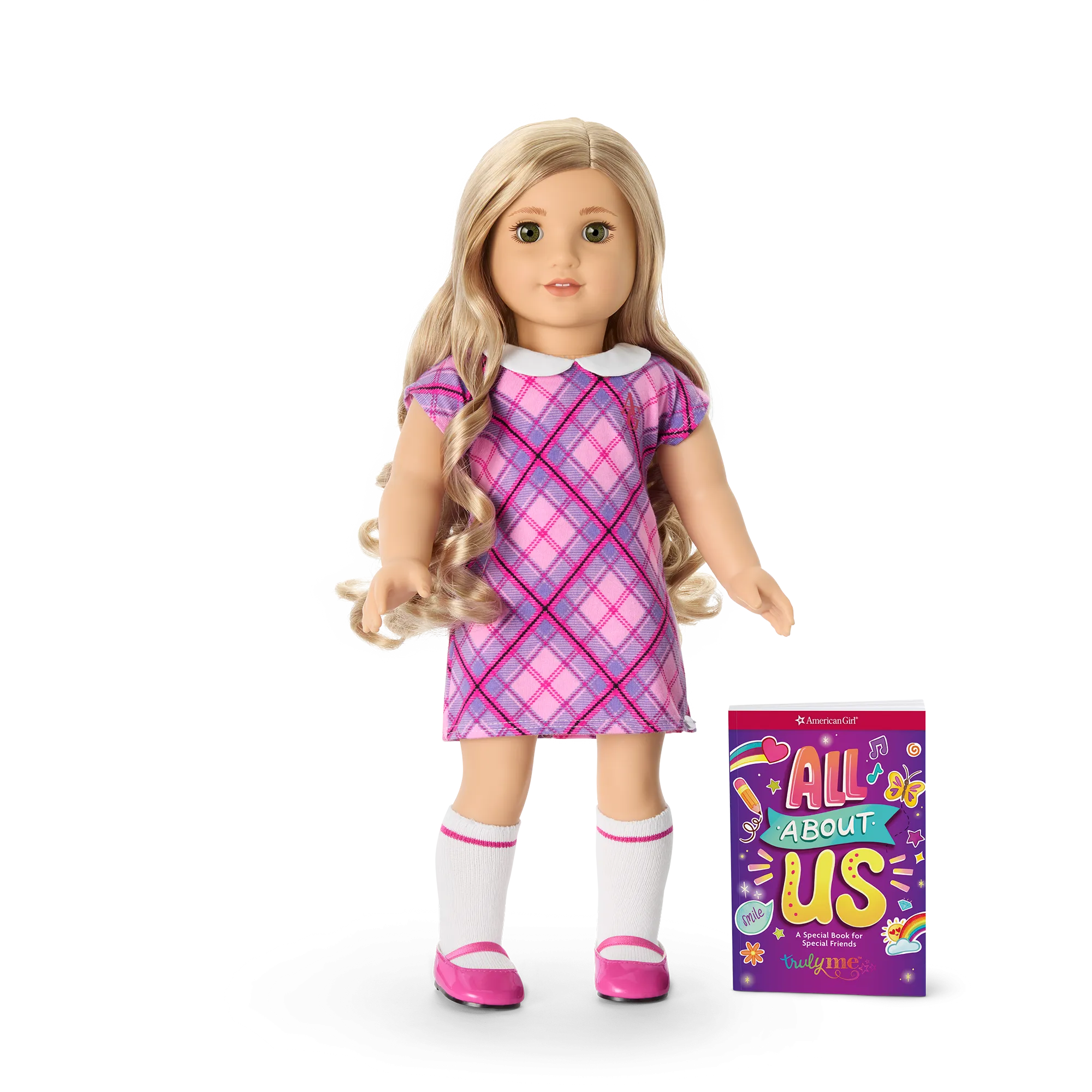 Truly Me™ 18-inch Doll #125 with long curly blonde hair