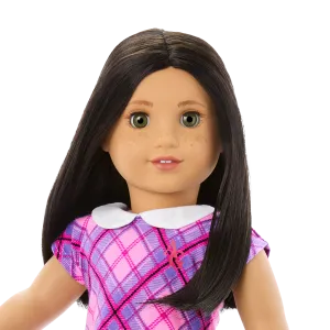 Truly Me™ 18-inch Doll #128 with long straight black-brown hair