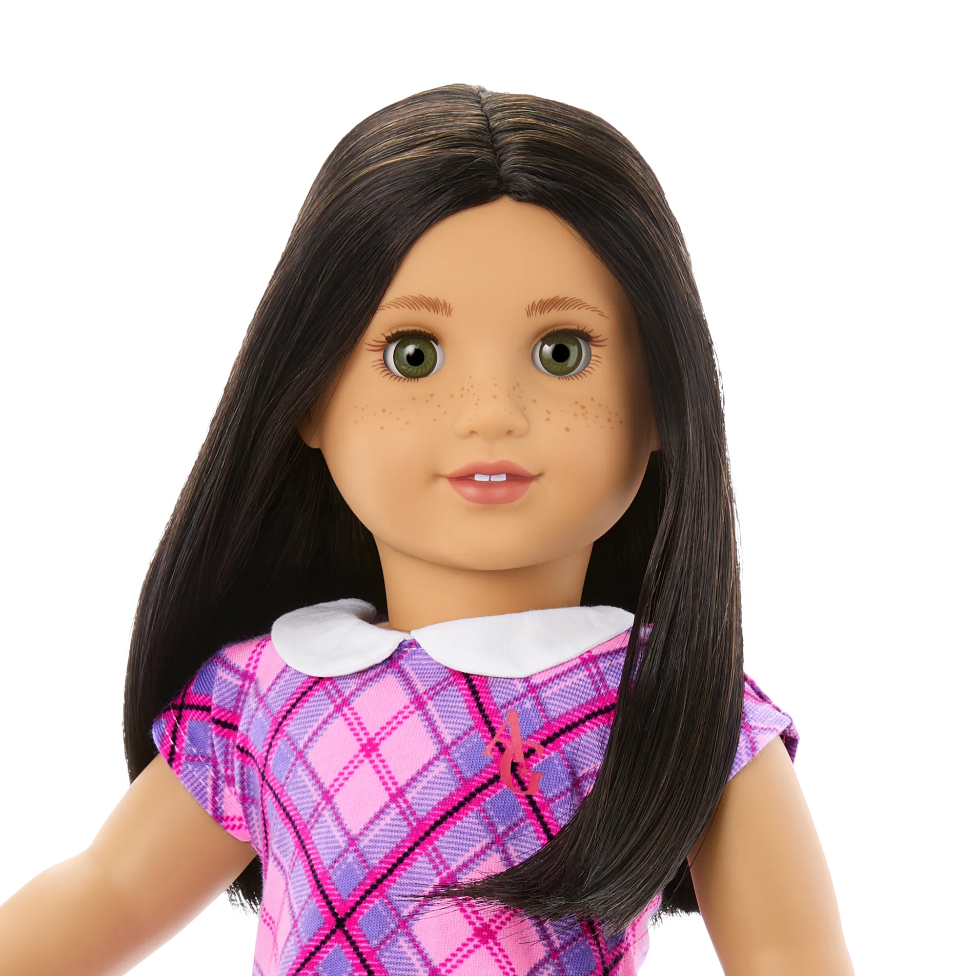 Truly Me™ 18-inch Doll #128 with long straight black-brown hair