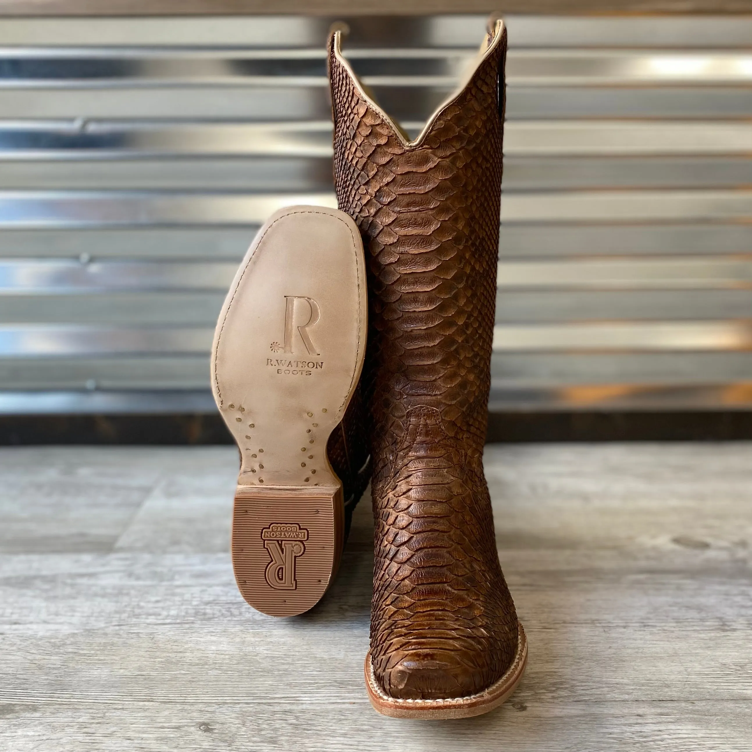 Women's R. Watson Sand Matte Python Boots